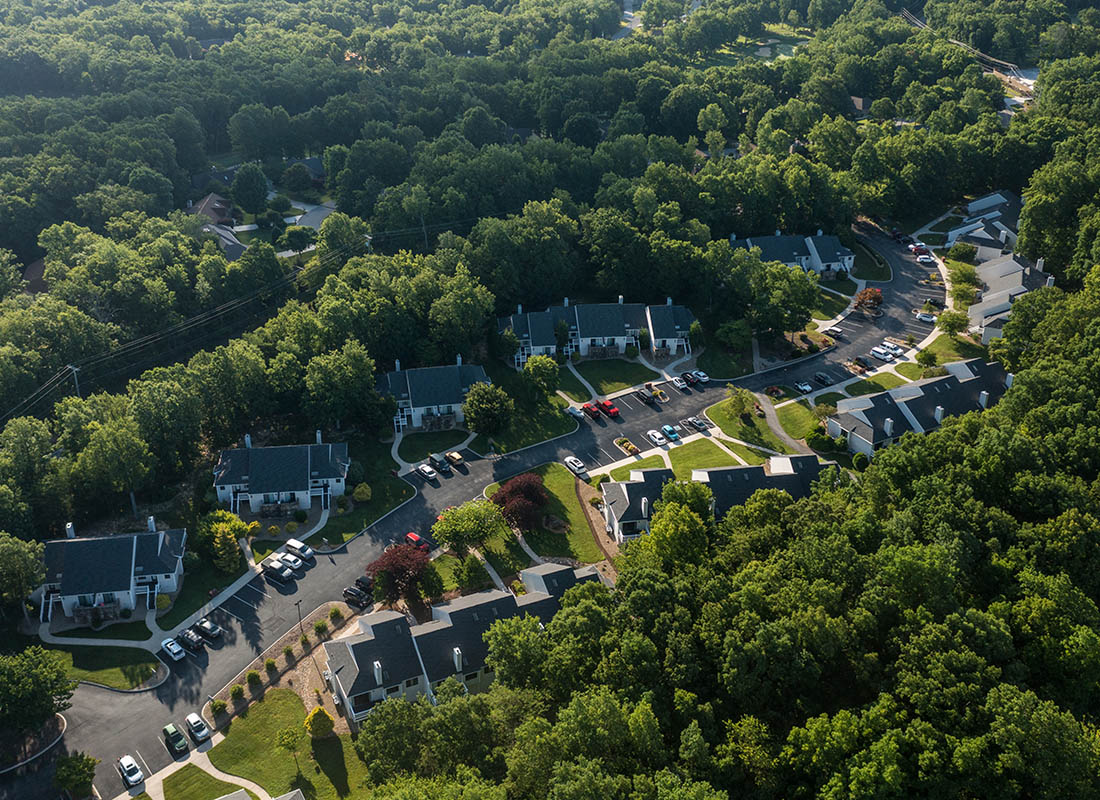 Lakeland, TN - Aerial Drone View of a Residential Development in Fairfield Glade Tennessee